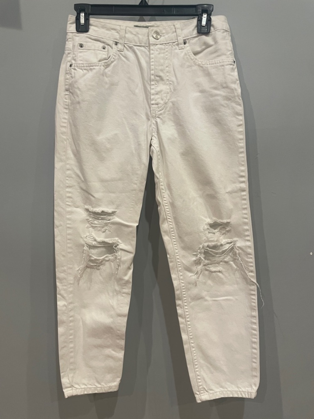 White Distressed Jeans women’s Topshop waist 25
